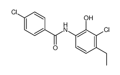 4-chloro-N-(3-chloro-4-ethyl-2-hydroxyphenyl)benzamide结构式