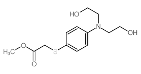 Acetic acid,2-[[4-[bis(2-hydroxyethyl)amino]phenyl]thio]-, methyl ester Structure