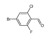 4-bromo-2-chloro-6-fluorobenzaldehyde structure