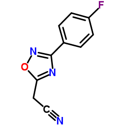 [3-(4-Fluorophenyl)-1,2,4-oxadiazol-5-yl]acetonitrile结构式