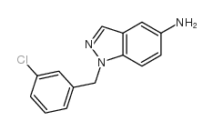 1-[(3-chlorophenyl)methyl]indazol-5-amine Structure
