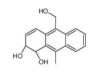 (1R,2R)-10-(hydroxymethyl)-9-methyl-1,2-dihydroanthracene-1,2-diol结构式