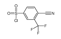 4-Cyano-3-(trifluoromethyl)benzene-1-sulfonyl chloride Structure