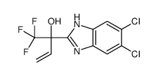 2-(5,6-dichloro-1H-benzimidazol-2-yl)-1,1,1-trifluorobut-3-en-2-ol结构式