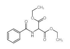 Benzamidomalonic acid, diethyl ester Structure