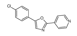 5-(4-chlorophenyl)-2-pyridin-4-yl-1,3-oxazole结构式