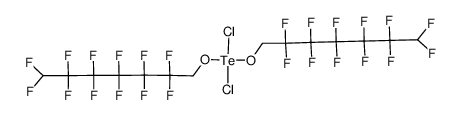 dichlorobis((2,2,3,3,4,4,5,5,6,6,7,7-dodecafluoroheptyl)oxy)-4-tellane Structure