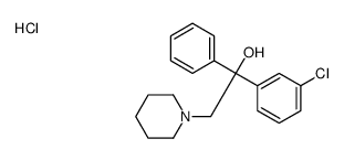 1-(3-chlorophenyl)-1-phenyl-2-piperidin-1-ylethanol,hydrochloride结构式