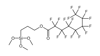 3-trimethoxysilylpropyl 2,2,3,3,4,4,5,5,6,6,7,7,8,8,8-pentadecafluorooctanoate结构式