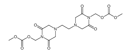 [4-[2-[4-(methoxycarbonyloxymethyl)-3,5-dioxopiperazin-1-yl]ethyl]-2,6-dioxopiperazin-1-yl]methyl methyl carbonate Structure