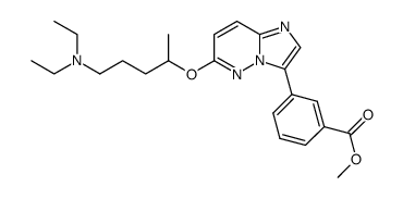 3-[6-(4-diethylamino-1-methyl-butoxy)-imidazo[1,2-b]pyridazin-3-yl]-benzoic acid methyl ester结构式