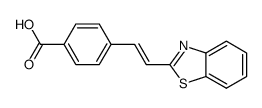 4-[(E)-2-(1,3-benzothiazol-2-yl)ethenyl]benzoic acid结构式