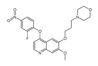 4-(3-(4-(2-Fluoro-4-nitrophenoxy)-7-methoxyquinolin-6-yloxy)propyl)morpholine结构式