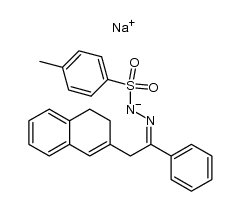 sodium salt of α-(1,2-benzo-1,3-cyclohexadien-4-yl)acetophenone N-tosylhydrazone Structure