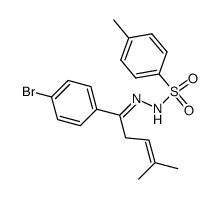 1-(p-bromophenyl)-4-methyl-3-penten-1-one N-tosylhydrazone Structure