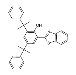 2-{3,5-bis(1-methyl-1-phenylethyl)-2-hydroxyphenyl}benzothiazole Structure