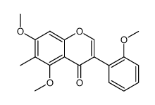 5,7-dimethoxy-3-(2-methoxy-phenyl)-6-methyl-chromen-4-one结构式