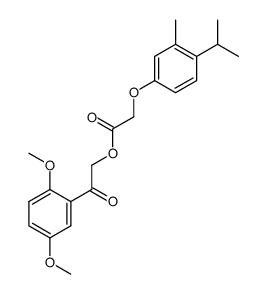 [2-(2,5-dimethoxyphenyl)-2-oxoethyl]-2-(3-methyl-4-propan-2-ylphenoxy)acetate Structure