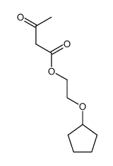 3-Oxo-butyric acid 2-cyclopentyloxy-ethyl ester结构式