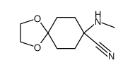 8-methylamino-1,4-dioxa-spiro[4.5]decane-8-carbonitrile结构式