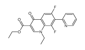 ethyl 1-ethyl-6,8-difluoro-7-(2-pyridyl)-1,4-dihydroquinol-4-one 3-carboxylate Structure