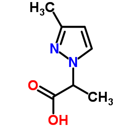 2-(3-Methyl-1H-pyrazol-1-yl)propanoic acid结构式