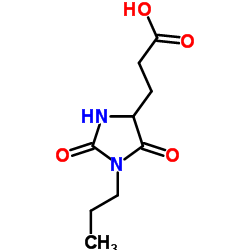 3-(2,5-Dioxo-1-propyl-4-imidazolidinyl)propanoic acid Structure