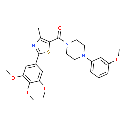[4-(3-methoxyphenyl)piperazin-1-yl][4-methyl-2-(3,4,5-trimethoxyphenyl)-1,3-thiazol-5-yl]methanone结构式