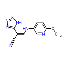 (2Z)-3-[(6-Methoxy-3-pyridinyl)amino]-2-(1H-tetrazol-5-yl)acrylonitrile结构式