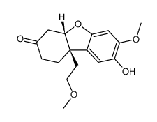 1,2,3,4,4a,9b-hexahydro-8-hydroxy-7-methoxy-9b-(2'-methoxyethyl)-3-oxodibenzofuran结构式