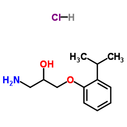1-Amino-3-(2-isopropylphenoxy)-2-propanol hydrochloride (1:1) Structure