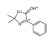 5,5-dimethyl-2-phenyl-4H-1,2,4-triazol-2-ium-3-one结构式