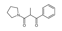 2-methyl-1-phenyl-3-pyrrolidin-1-ylpropane-1,3-dione结构式