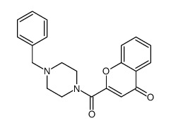 2-(4-benzylpiperazine-1-carbonyl)chromen-4-one Structure