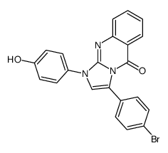 3-(4-bromophenyl)-1-(4-hydroxyphenyl)imidazo[2,1-b]quinazolin-5-one Structure