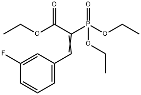 3-(3-Fluorophenyl)propenoic acid, 2-(diethoxyphosphinyl)-, ethyl ester structure