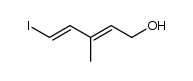 (2E,4E)-5-iodo-3-methylpenta-2,4-dien-1-ol结构式