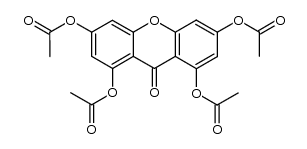 1,3,6,8-tetraacetoxy-xanthen-9-one结构式