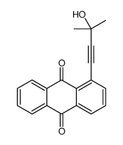 1-(3-hydroxy-3-methylbut-1-ynyl)anthracene-9,10-dione结构式