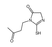 3-(3-oxobutyl)-2-sulfanylideneimidazolidin-4-one结构式