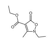 ethyl 2-ethyl-2,5-dihydro-3-methyl-5-oxoisoxazole-4-carboxylate结构式