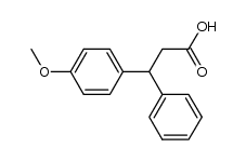 3-(4-甲氧苯基)-3-苯基-丙酸结构式