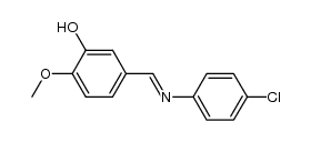 2-methoxy-5-[[(4-chlorophenyl)imino]methyl]phenol Structure