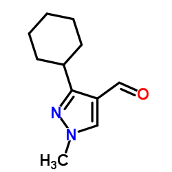 3-Cyclohexyl-1-methyl-1H-pyrazole-4-carbaldehyde Structure