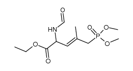 E-2-formylamino-4-methyl-5-dimethyl-phosphono-3-pentenoic acid ethyl ester Structure