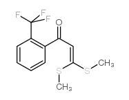 3,3-BIS-METHYLSULFANYL-1-(2-TRIFLUOROMETHYL-PHENYL)-PROPENONE结构式