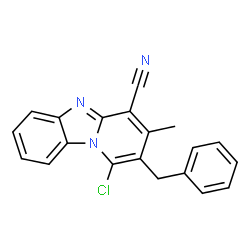 2-benzyl-1-chloro-3-methylbenzo[4,5]imidazo[1,2-a]pyridine-4-carbonitrile Structure