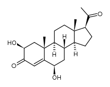 pregn-4-ene-2β,6β-diol-3,20-dione结构式