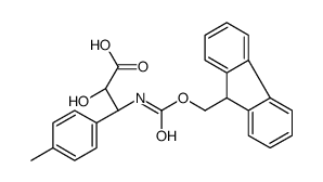 (2R,3R)-3-((((9H-FLUOREN-9-YL)METHOXY)CARBONYL)AMINO)-2-HYDROXY-3-(P-TOLYL)PROPANOIC ACID结构式