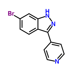 6-Bromo-3-(4-pyridinyl)-1H-indazole结构式